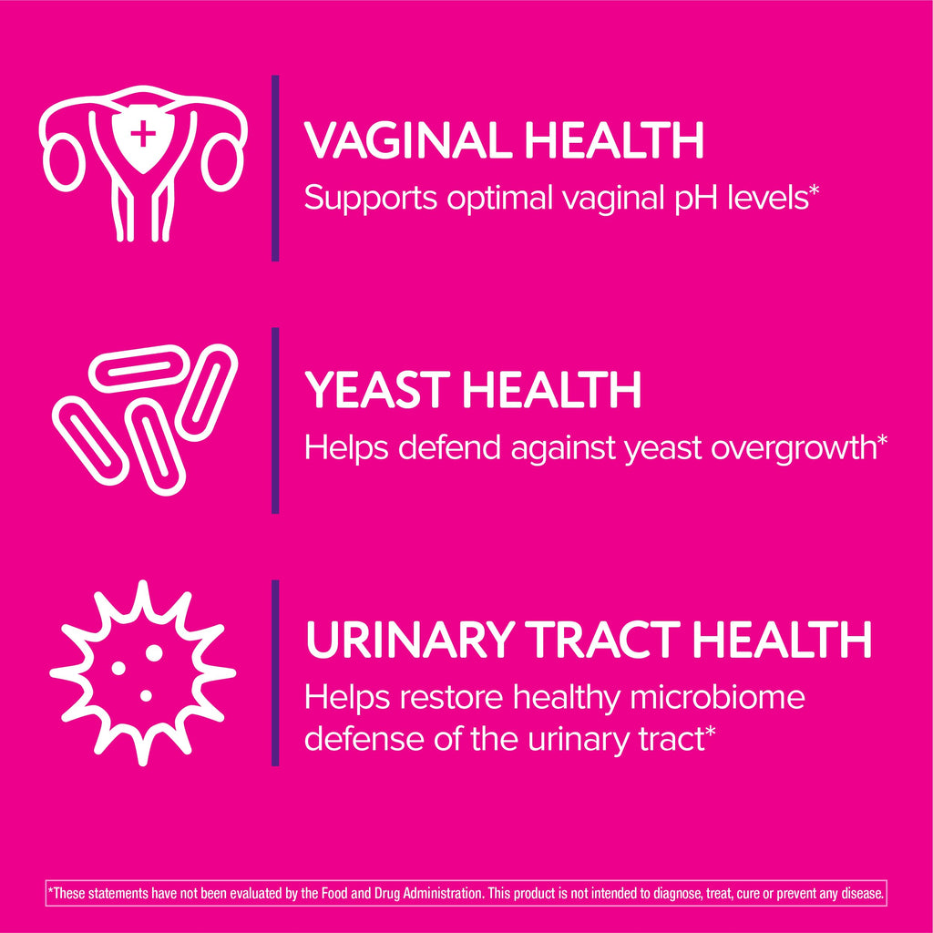 Florajen Women’s Triple-Action Probiotic, Prebiotic + Probiotic + Cranberry for Vaginal, Digestive, & Immune Support - Fast-Acting - Clinically-Studied - Gluten-Free & Vegan - 30-Count