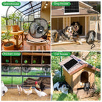 blessny 8" Solar Fan for Greenhouse, Chicken Coop, Pet House, Shed