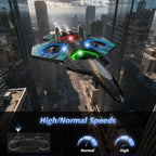FUNPX Foam RC Plane with 3 Drone Batteries and 3*AAA Batteries (Black/Blue)