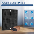 2 Set 250/250S Replacement Filter Compatible with Coway AIRMEGA Max2 250 250S, Max 2 Green Filter and Activated Carbon Filter Set, AP-1720-FP