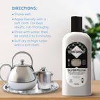 Tarni-Sheild Silver Polish - Clean, Polish, and Protect Against Tarnish - 8 Ounces – Safely Cleans Silver, Copper, Brass, and Other Metals in Just One Application - 6 Pack