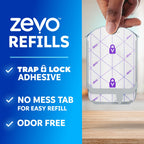 Zevo Flying Insect Trap Official Refill Cartridges - Fits Zevo Trap and MAX Indoor Fly Trap, Trap+Lock Technology Fly Trap Refill for Gnats, House Flies & Fruit Flies (8 Official Refill Cartridges)
