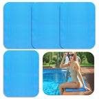 Verdanzia 4PCS Pool Seats for Edge of Pool, 17x13 Inch Eva Foam Pool Cushions for Side of Pool, Anti Slip Poolside Seating Mat, Multifunction Poolside Accessories for Summer Outdoor Beach (4, Blue)