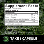 DIM Supplement for Men 300mg | Estrogen Blocker & Aromatase Inhibitor | Extra Strength Men’s Hormone Balance & Fitness Booster with Diindolylmethane Plus CDG & Broccoli Floret | Gluten-Free | 60 Ct