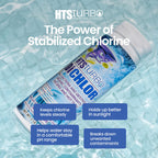 HTS Turbo Chlorine Granules for Hot Tubs and Spa - 2 lbs (32 oz) Made in USA | Stabilized Dichlor, Fast-Dissolving Granular Chlorine Sanitizer | Hot Tub Spa Water Care Treatment