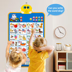 Electronic Alphabet Wall Chart, Talking ABC, 123s, Music Poster, Kids Learning Toys for Toddlers 1-3, Interactive Educational Toddler Toy, Birthday Gifts for Age 1 2 3 4 5 Year Old Boys Girls - Blue