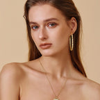 OOOPEL Gold Hoops Earrings for Women Sparkling 14k Gold Plated Rhinestone Hoop Earring for Womens Cubic Zirconia Jewelry Gift Large Hoop Earrings for Women