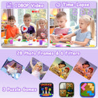 Agoigo Kids Waterproof Underwater Camera Toys for Girls Age 3-12, Purple
