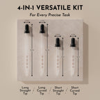 PrettyCare Eye Dropper 4 Pcs, Glass Eye Dropper for 30 ml Essential Oils Bottles Round Tip Measured Medicine Droppers Calibrated 1 ml Capacity