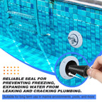 Dunkive 4 Pcs 1'' to 1 1/2'' 7-10 Universal Pool Winterizing Plug, Rubber Stopper & Stainless Steel Head, Swimming Pool Winter Expansion Plugs for Preventing Leaks & Cracking Plumbing