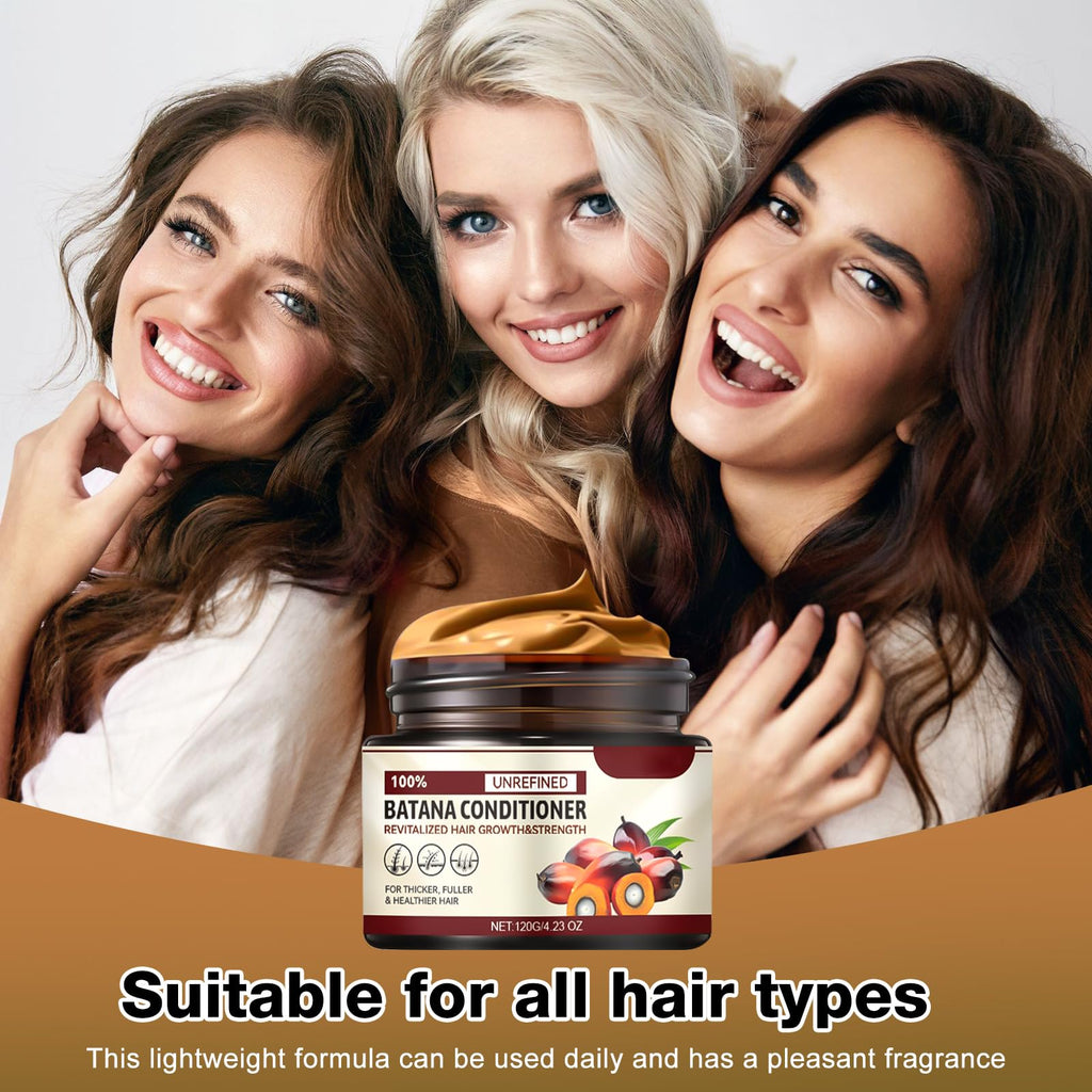 2PCS Batana Hair Growth Oil - 100% Pure | Natural and Organic| Repairs Damaged Hair, Leaves Hair Smoother and Reduces Hair Loss