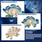 Junkin 12 Pcs Women Brooches Bulk Vintage Rhinestone Pin Set,Flower