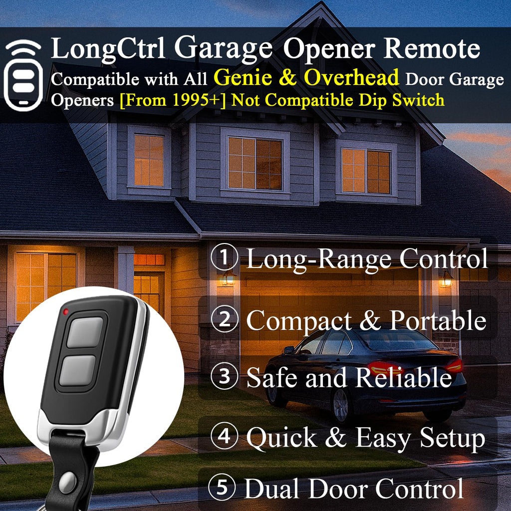 3 Replacement for Genie & Overhead Door Garage Door Opener Remote G3T-R G3T-BX G3T-A,only Compatible with All Intellicode Genie Overhead Garage Openers from 1995