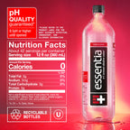 Essentia Water LLC , 99.9% Pure, Infused with Electrolytes for a Smooth Taste, pH 9.5 or Higher; Ionized Alkaline Water, Black, 42.3 Fl Oz (Pack of 12)