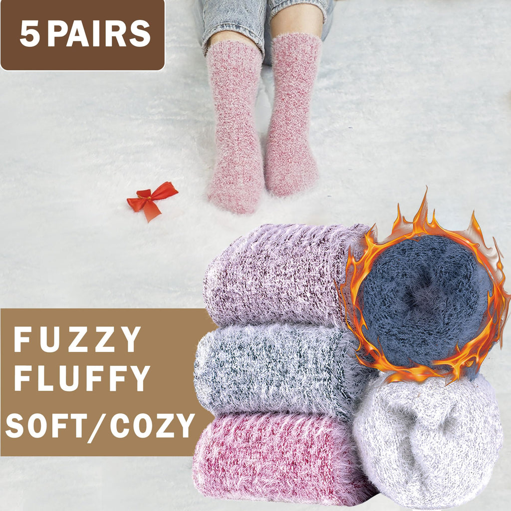 SISOSOCK Fuzzy Cozy Warm Winter Soft Fluffy Comfy Socks Gifts for Women