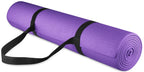 Fitvids 1/4-Inch High Density Thick Non Slip Yoga Mat with Knee Pad and Carrying Strap for Workout, Pilates, Gym Home Exercise, Purple
