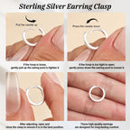 925 Sterling Silver Small Hoop Earrings for Women, 8MM Huggie