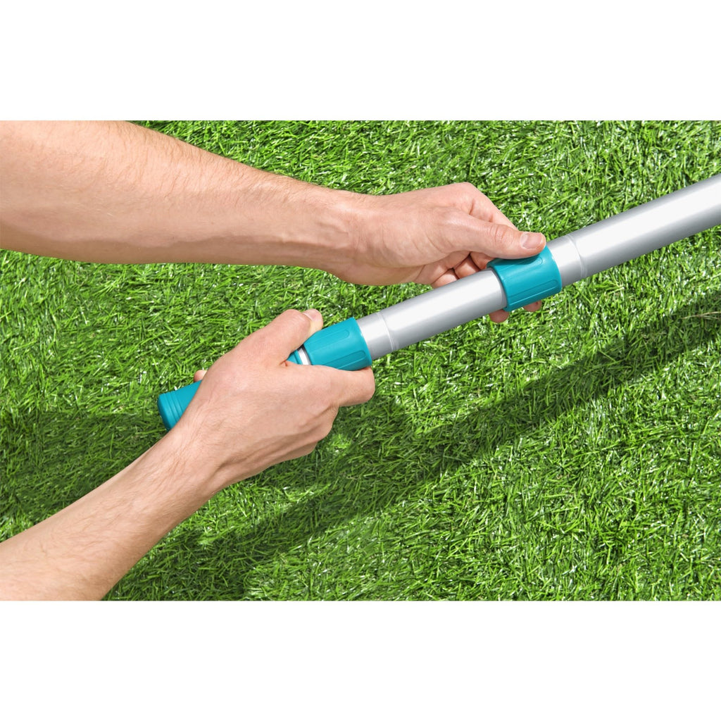 Bestway Flowclear AquaClean 110 Inch Pool Vacuum for 20 Feet Above Ground Pools with Removable Debris Bag, Suction Nozzle, Skimmer Head, and Adapters