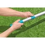 Bestway Flowclear AquaClean 110 Inch Pool Vacuum for 20 Feet Above Ground Pools with Removable Debris Bag, Suction Nozzle, Skimmer Head, and Adapters