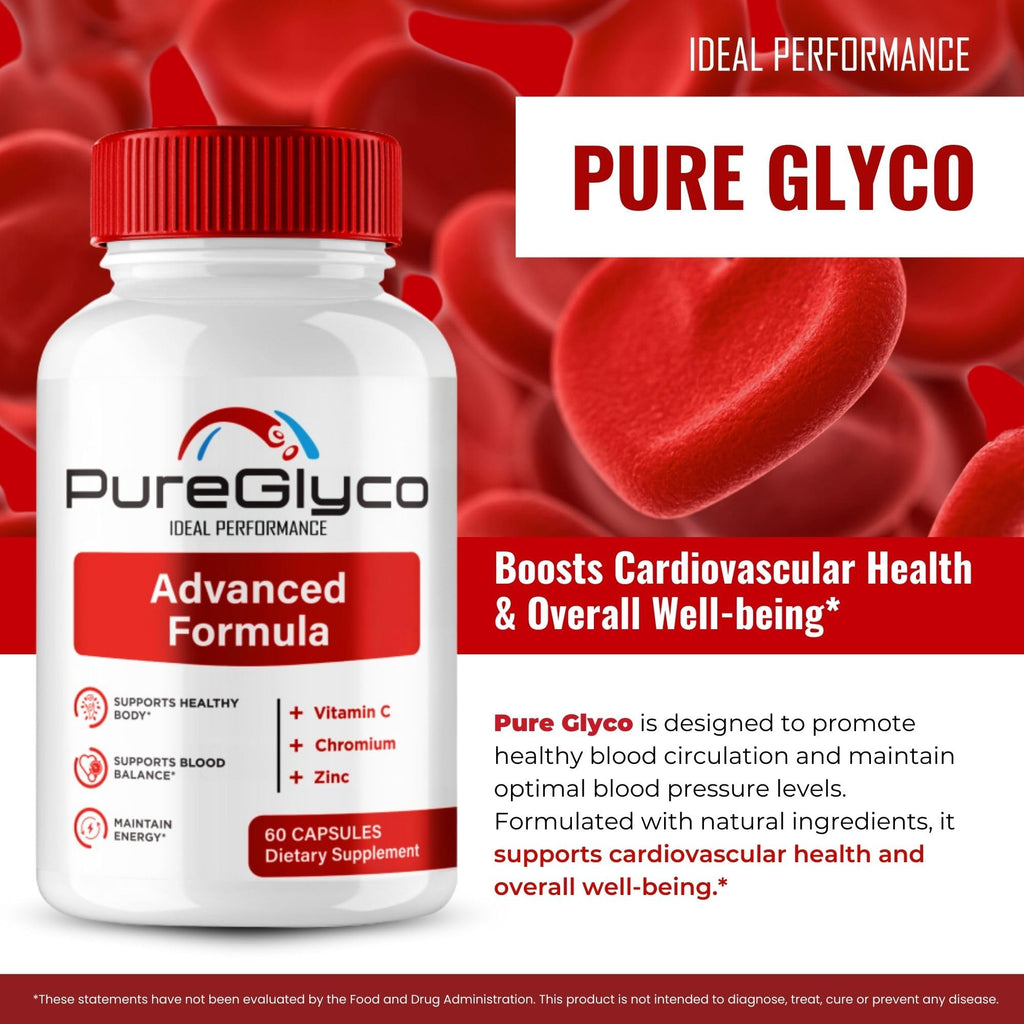 PureGlyco Capsules, Official Pure Glyco Blood Support Supplement Pills - Maximum Strength, All Natural Healthy Circulation & Stable Levels, Advanced PureGlyco Health Support Reviews (2 Pack)