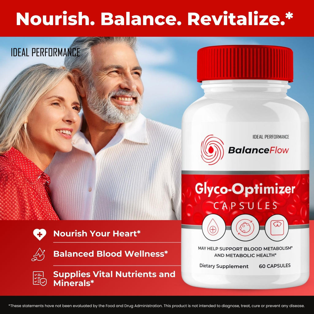 Balance Flow Glyco Optimizer Supplement Capsules, BalanceFlow Health & Wellness Support Pills - Maximum Strength, Balance Flo All Natural Advanced Formula, BalanceFlo Pills Reviews (2 Pack)