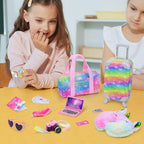 K.T. Fancy 23 PCS 18 Inch Girl Doll Accessories Suitcase Luggage Travel Set