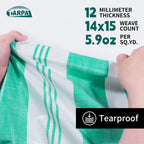 TARPAL Tarps 8x10 Feet Heavy Duty 12mil Tarp Waterproof Striped tarp Multipurpose Protective Cover Weather Proof,UV,Rip and Tear Proof（Green/White）