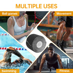 Dimora Kinesiology Tape, 80 Count Precut Strips 4 Rolls, Original Cotton, 10” Elastic Athletic Tape for Muscle Pain Relief and Joint Support, Black