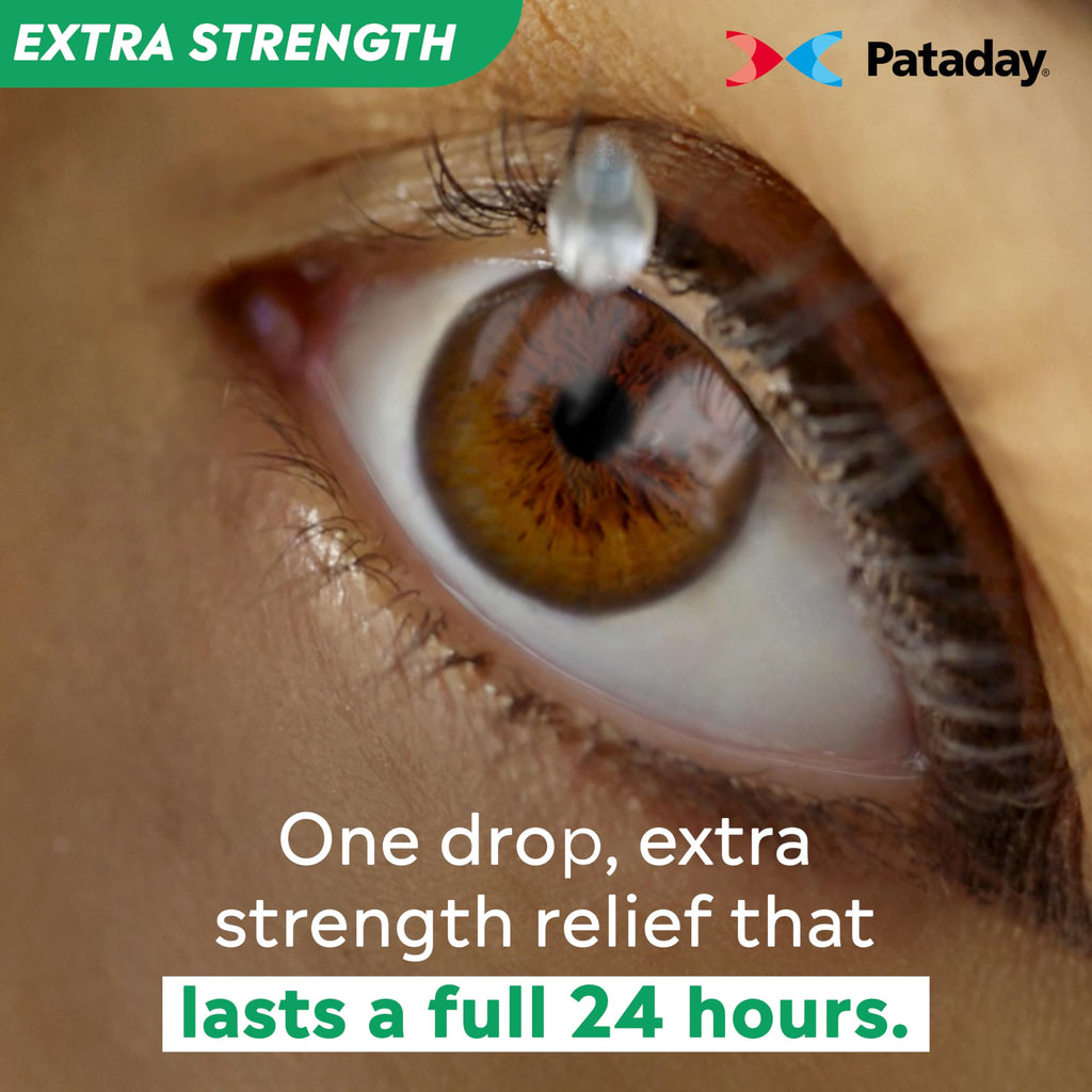 Pataday Once Daily Extra Strength Relief Allergy Eye Drops, 2.5 ml, Antihistamine Eye Drops with Olopatadine 0.7% for Relief from Eye Allergy Itching, Works Up to 24 Hours
