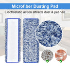 8 Pack Microfiber Cleaning Pad for Bona Mop Hardwood & Hard Surface Floors Dry and Wet Floor Cleaning - Includes 4 Microfiber Cleaning Pad, 2 Deep Clean Pads and 2 Dusting Pad - Dual Zone Cleaning