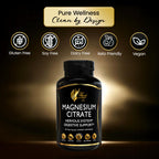 Cocó March N.M.D Magnesium Citrate 500mg per Serving, Gluten Free, Supports Sleep, Digestive Health, Muscle Function & Relaxation, High Absorption, Non-GMO, 150 Capsules