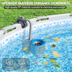 Sinbyuer Above Ground Pool Skimmer, Height Adjustable Wall Mount Pool Skimmer, Enhanced Structure Floating Pools Surface Skimmers for Above Ground Pools, Maintenance Kit-Auto Skimming Surface Debris
