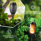 Toodour Solar Torch Flame Lights, 6 Pack Solar Lights Outdoor with Flickering Flame, Waterproof Patio Light Landscape Decoration Lighting for Garden, Lawn, Yard, Outdoor Decorations