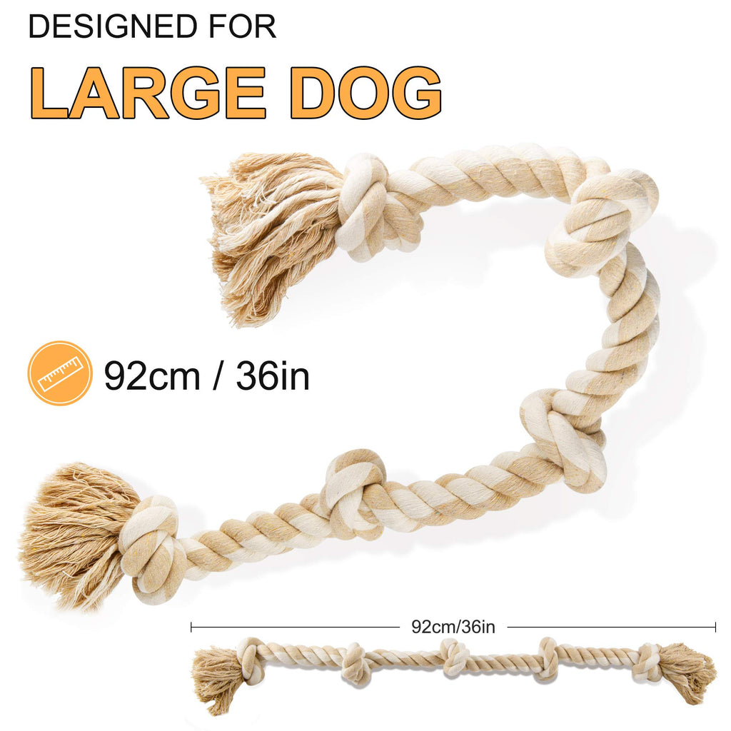 Fida Dog Rope Toys for Aggressive Chewers, Chew Toys for Large Medium Dogs