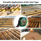 Felizshop Joist Tape, 1-5/8" x 50' Deck Joist Tape, Waterproof Butyl Tape, Self-Adhesive Deck Butyl Tape, Butyl Flashing Tape,Joist Tape Decking for Protect Beams and Wood Decks (8 Rolls)