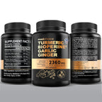 4-in-1 Turmeric Joint Support Supplements with Garlic and BioPerine - 2360 mg High Potency Herbal Blend for Mobility, Everyday Flexibility, Digestive Comfort, and Active Aging Support (120ct)