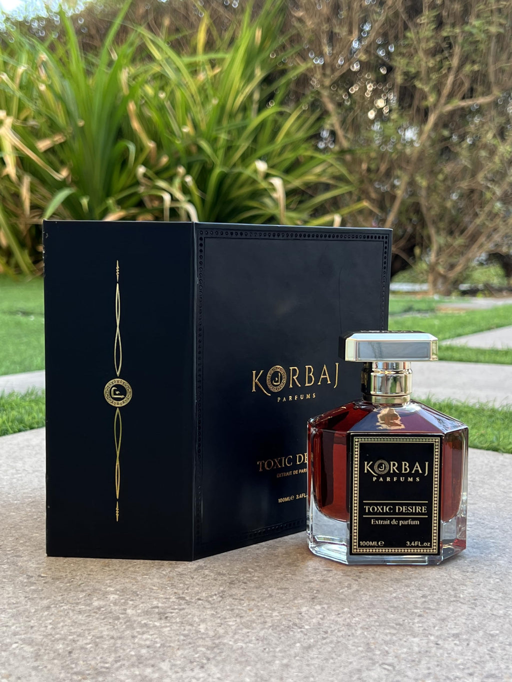 KORBAJ PARFUMS Toxic Desire - Arabian Perfume for Women and Men, EDP Mens Cologne with Cognac Oil, Oak Absolute, Cinnamon Essence, Tonka Bean - Sandalwood, Praline - Vanilla Perfume 100ml