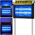 Solar Bug Zapper Outdoor, 4500V Solar Mosquito Zapper Outdoor Waterproof, 1/2 Acre Coverage Rechargeable Electric Fly Zapper, Cordless Portable Mosquito Traps for Backyard, Patio, Camping, Indoor