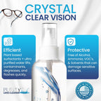 Purity Eyeglass Lens Cleaner Spray Kit - 3 x 8oz Lens Cleaner Spray Bottle + 2 Microfiber Cloth for Cleaning - Safe for All Lenses (AR Coated Included), Eyeglasses and Screens