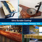 TotalBoat Table Top Epoxy Resin Kit - 2 Quart Kit Size Crystal Clear Formula with High-Gloss Finish & UV-Resistance - Easy 1:1 Ratio for Bar and Counter Coating, Woodworking, and Resin Art Casting