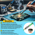 Kaisiking Soldering Flux Paste (10cc) & Desoldering Wick Kit - Premium Rosin Solder Flux for Electronics Repair, 0.1" Braided Copper Wick for PCB, SMD & DIY Projects