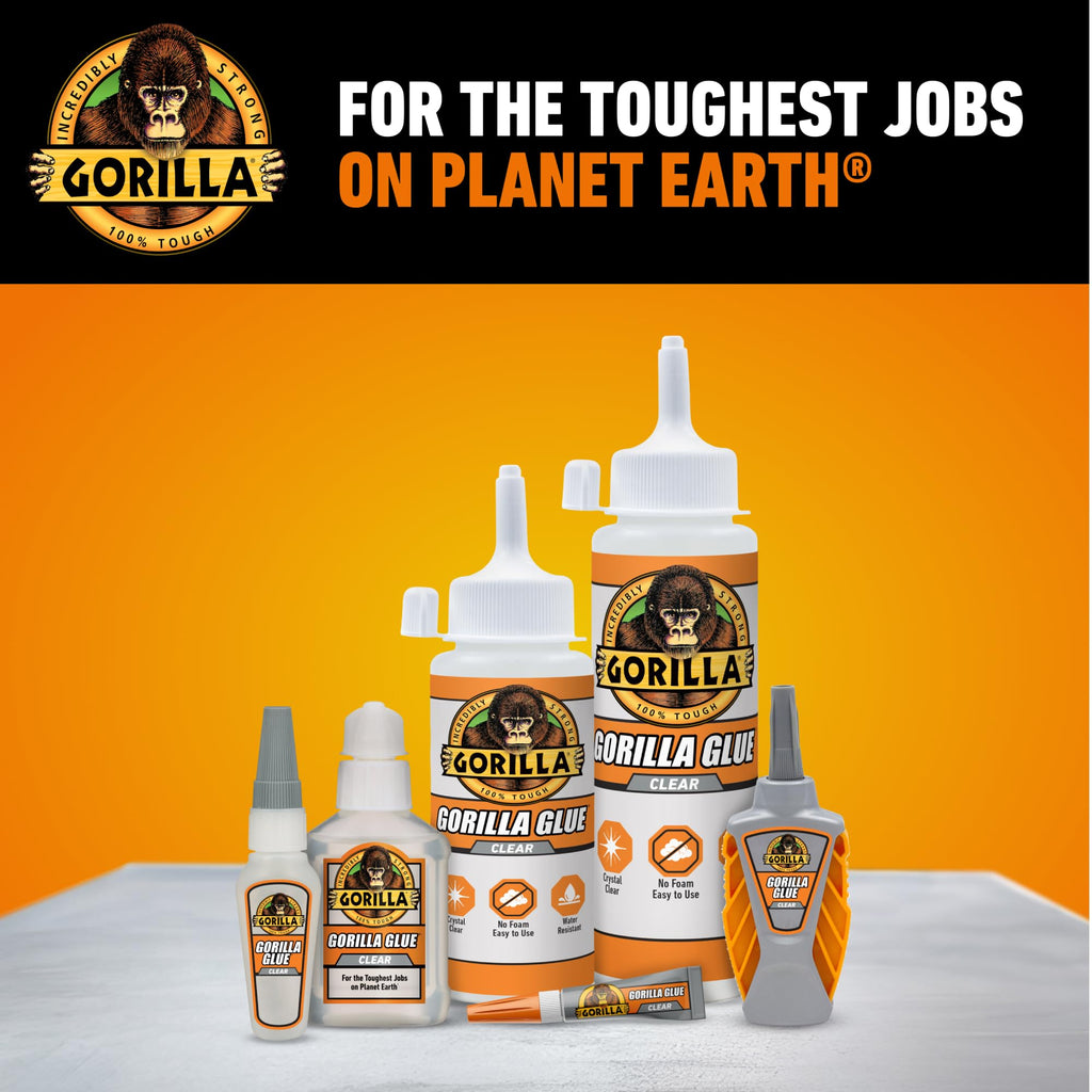 Gorilla Clear Glue, All Purpose, Polyurethane, 3.75 oz Bottle