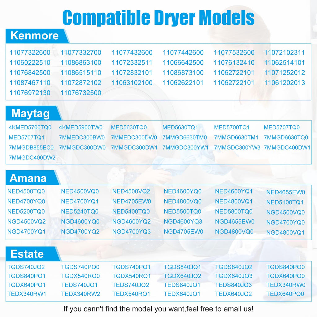 【Belt Upgraded】4392065 Dryer Repair Kit,Including Rollers 349241t,Idler 691366,Belt 341241,Replacement Parts for whirlpool,kenmore,admiral,amana,crosley,estate,inglis,kitchenaid,roper,maytag