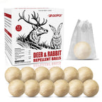 Deer Repellent Ball 12 Pcs, Rabbit Repellent Outdoor, Effective Deer Deterrent for Garden, Protect Your Plants with Powerful Repellents Deer for Flowers, Shrubs & Trees