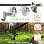 4-Tines Rake and Stirrup Hoe - Stainless Steel Cultivator for Gardening