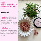 Flower Child Breastfeeding Gummies for Milk Production with Organic Moringa, Milk Thistle, Choline & DHA, Lactation Supplement Postnatal Recovery Vitamins, Fenugreek Free, Vegan, 60 Count