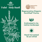 ORGANIC INDIA Tulsi Herbal Supplement - Holy Basil, Immune Support, Adaptogen, Supports Healthy Stress Response, Vegan, Gluten-Free, Kosher, USDA Certified Organic, Non-GMO - 180 Capsules