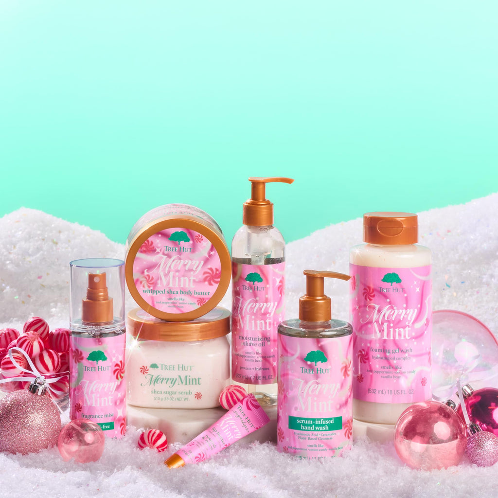Tree Hut Merry Mint Fragrance Mist, Refreshing & Versatile Body Spray, Perfect for Layering, Holiday Gift & Stocking Stuffer, 6 fl oz