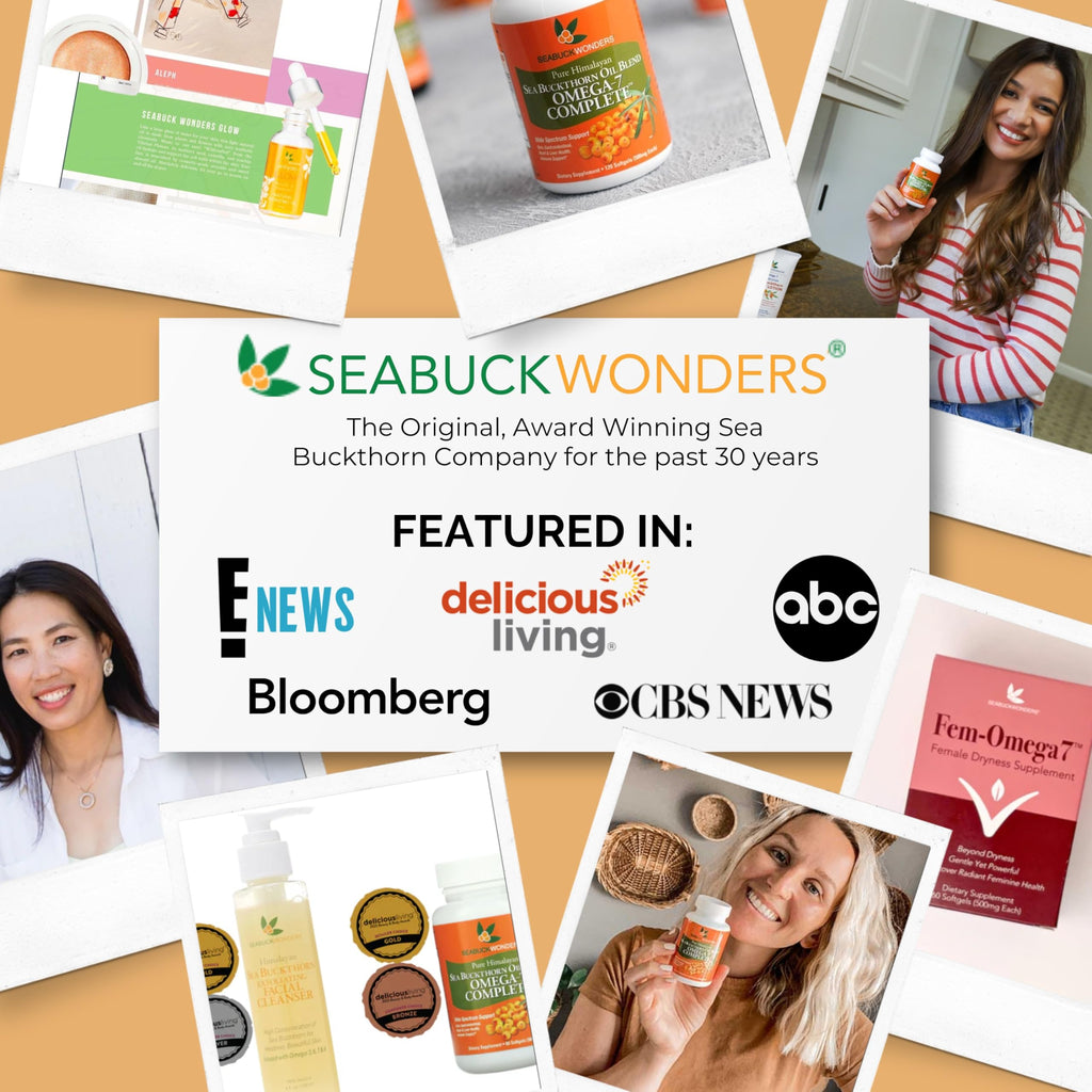 SEABUCKWONDERS Organic Sea Buckthorn Oil Omega-7 Complete, 30 Softgels, 15 Day Supply, with Omega 3, 6 & 9, Supports Hair, Skin & Nails, 100% Pure with Zero Filler Oil