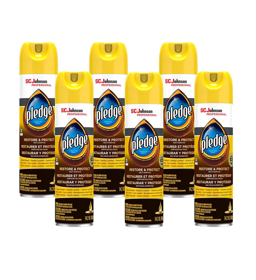 SC Johnson Professional, Pledge Revive It, Moisturizes and Revitalizes Surfaces, Aerosol, 14.2 Oz (Pack Of 6)